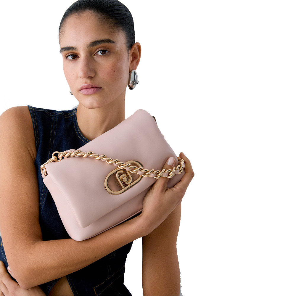 Borsa Media a Spalla Donna LIU JO Better linea La Puffy Rosy Beige