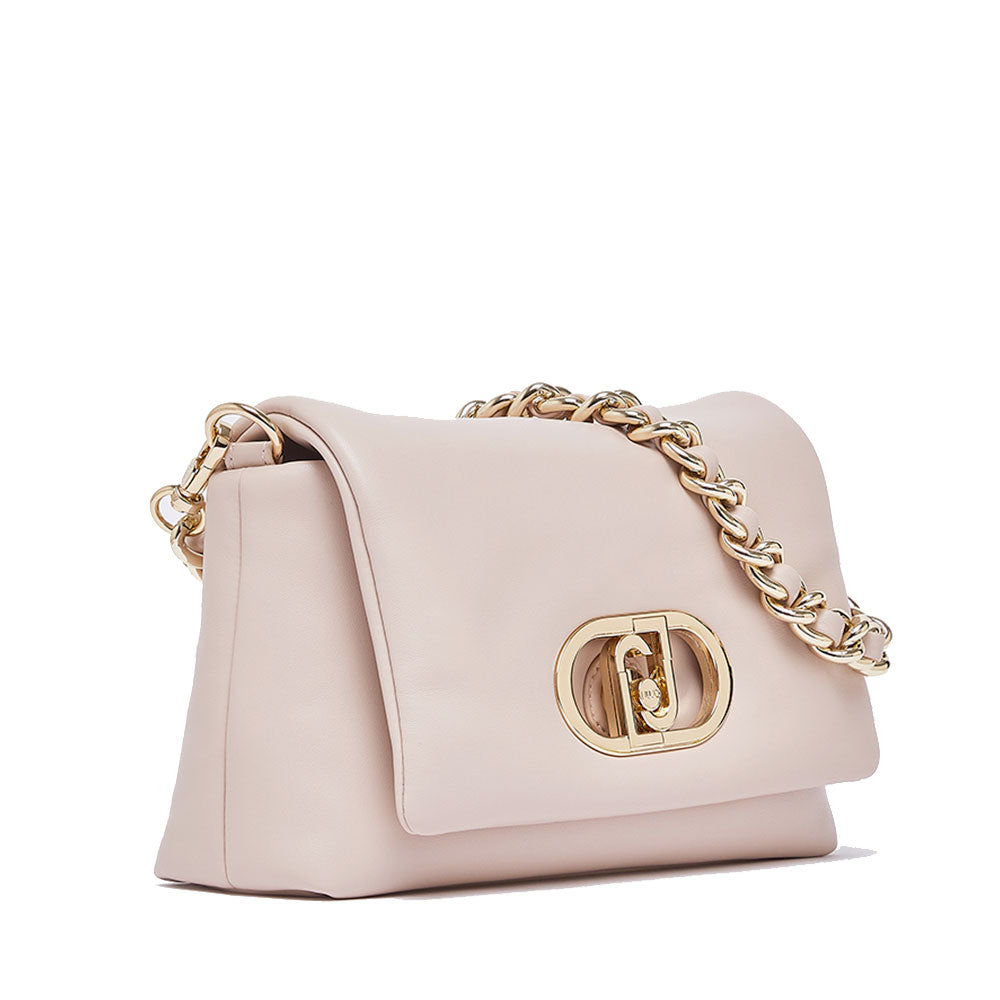 Mittelgroße Damen-Schultertasche LIU JO Better Modell La Puffy in Rosy Beige