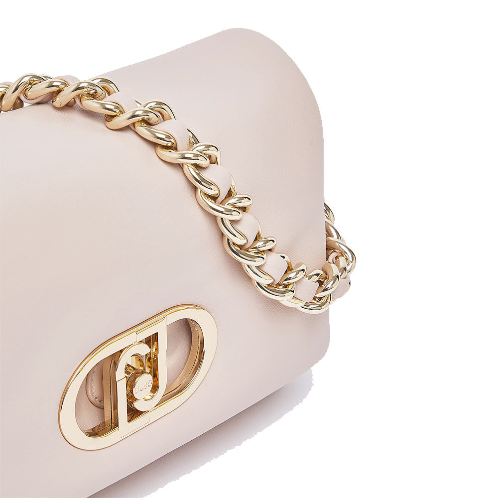 Mittelgroße Damen-Schultertasche LIU JO Better Modell La Puffy in Rosy Beige