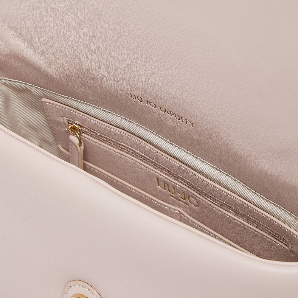Mittelgroße Damen-Schultertasche LIU JO Better Modell La Puffy in Rosy Beige