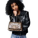 Borsa Donna Media a Spalla LIU JO Better linea La Puffy stampa Animalier
