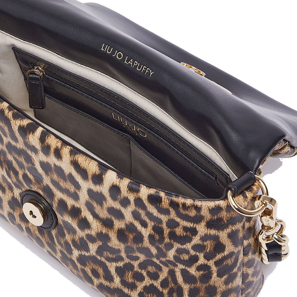 Borsa Donna Media a Spalla LIU JO Better linea La Puffy stampa Animalier