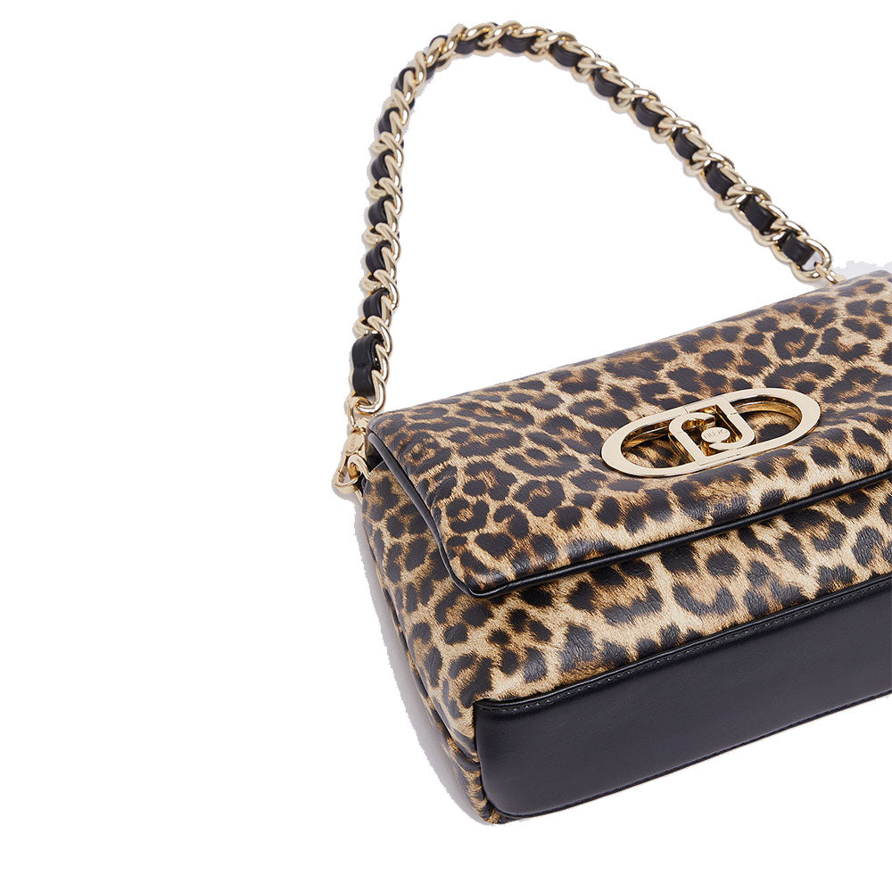 Borsa Donna Media a Spalla LIU JO Better linea La Puffy stampa Animalier