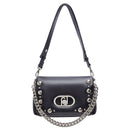 Borsa Donna Media a Spalla LIU JO linea La Puffy Nera con Borchie