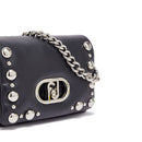 Borsa Donna Media a Spalla LIU JO linea La Puffy Nera con Borchie