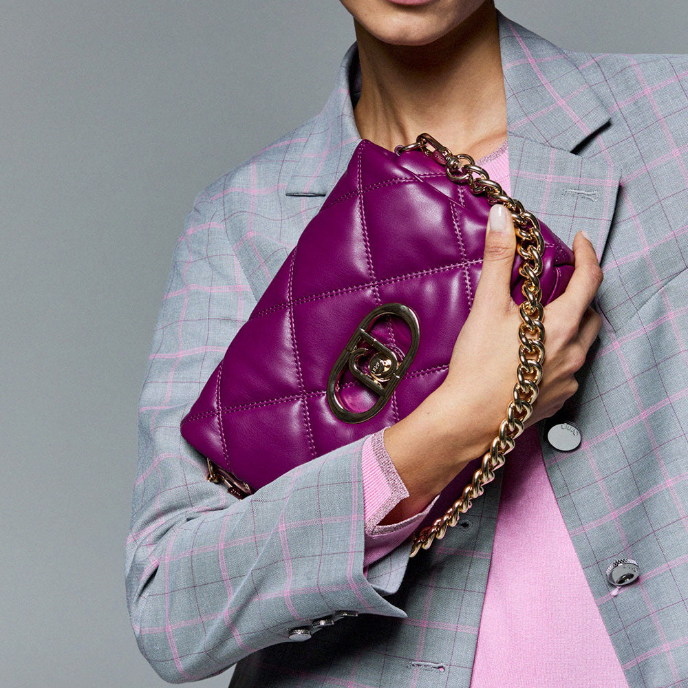 Borsa Donna Media a Spalla LIU JO Better linea La Puffy Trapuntata Viola