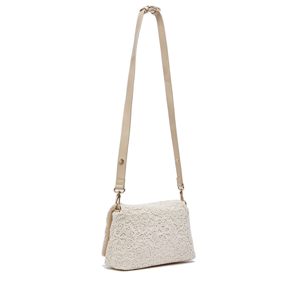 Borsa Donna Media a Spalla LIU JO Better linea La Puffy in Crochet color Crema
