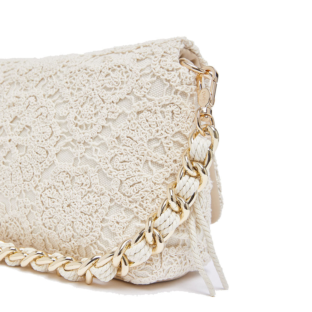 Borsa Donna Media a Spalla LIU JO Better linea La Puffy in Crochet color Crema