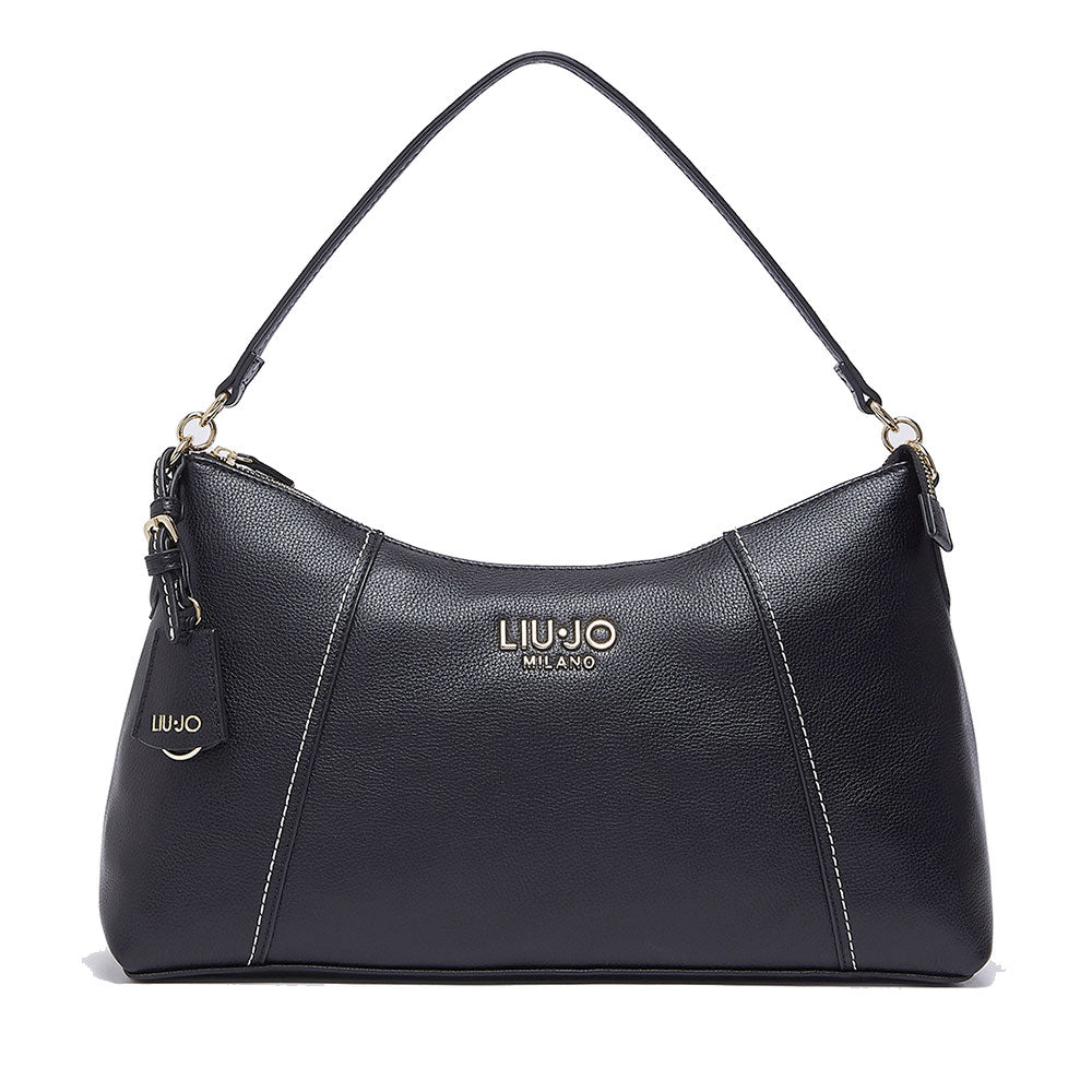 Borsa Donna Hobo Media LIU JO effetto Bottalato Nero