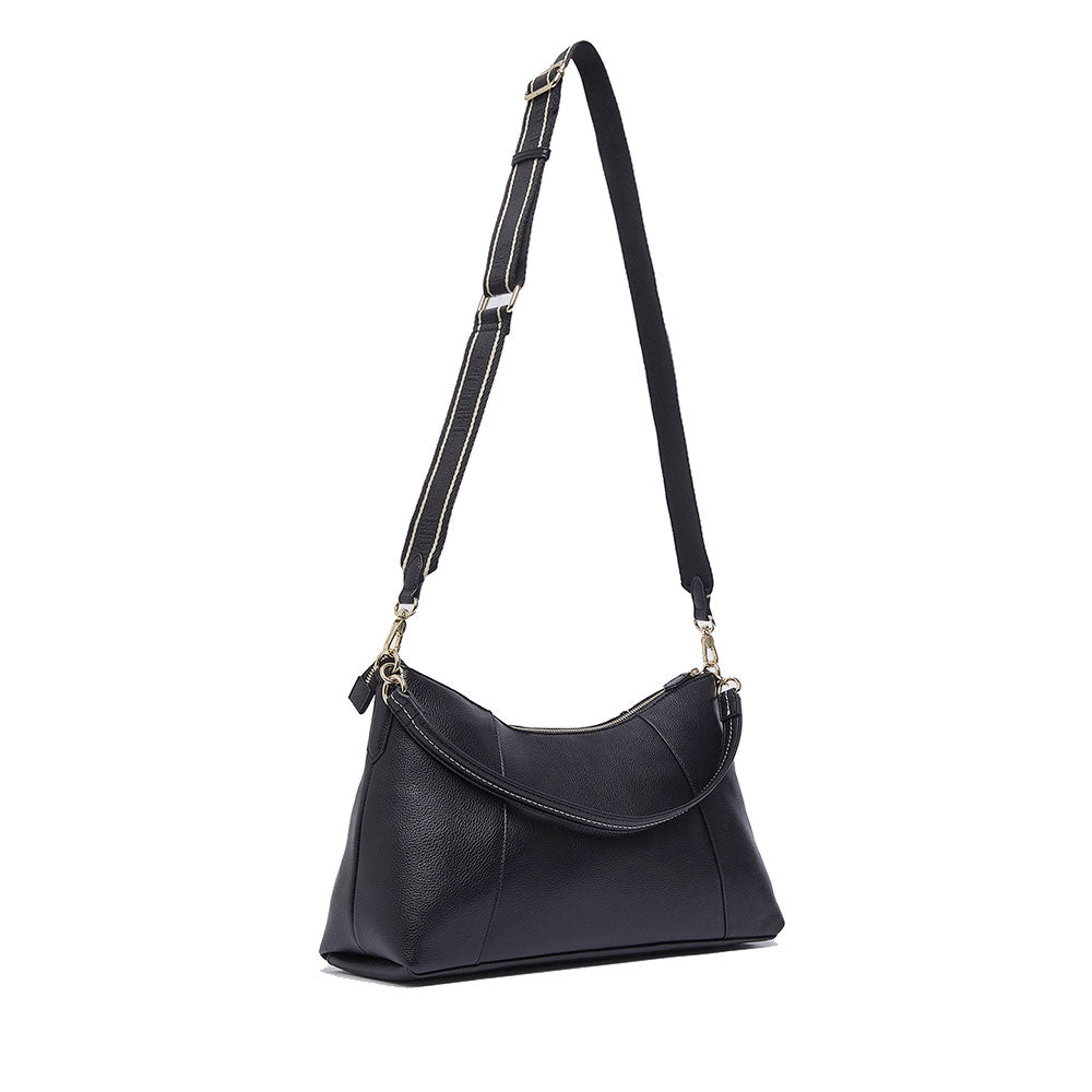 Borsa Donna Hobo Media LIU JO effetto Bottalato Nero