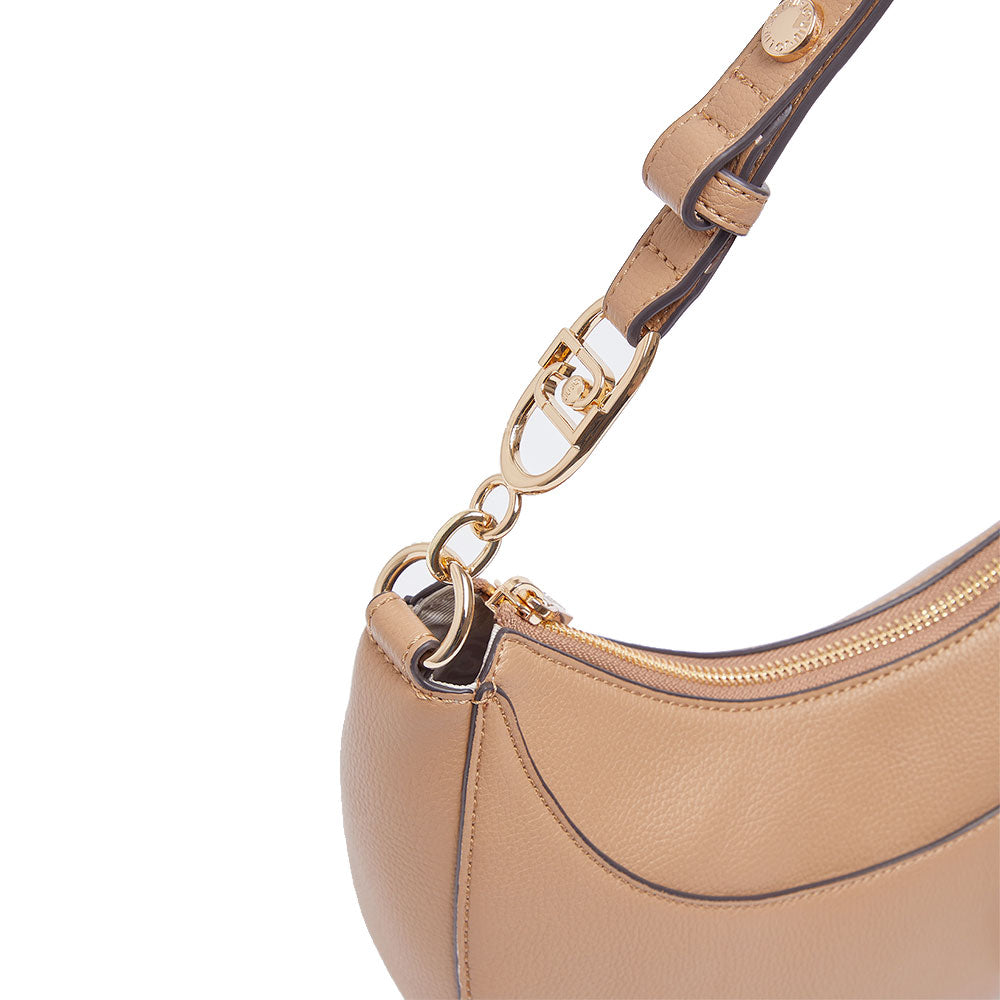 Hobo Bag Media Donna LIU JO stampa Bottalata color Cammello con Charm