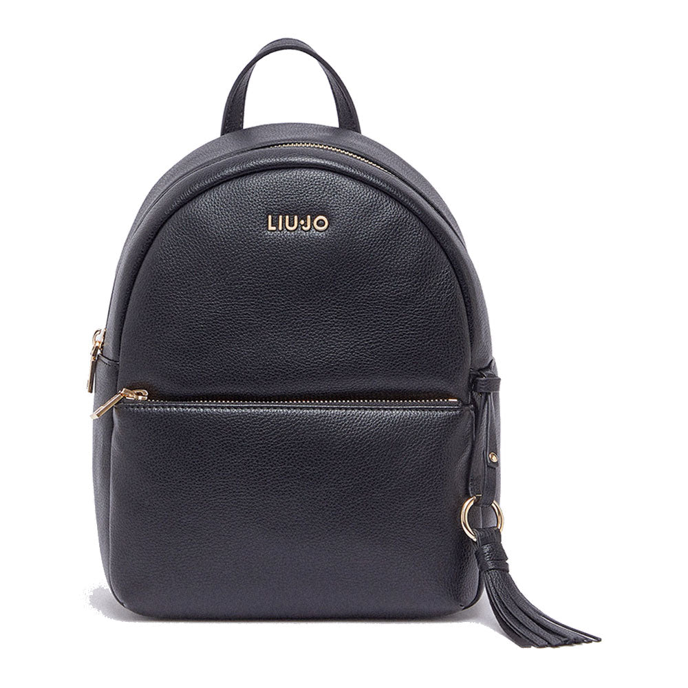 Zaino Donna LIU JO Better stampa Bottalata Nera con Charm