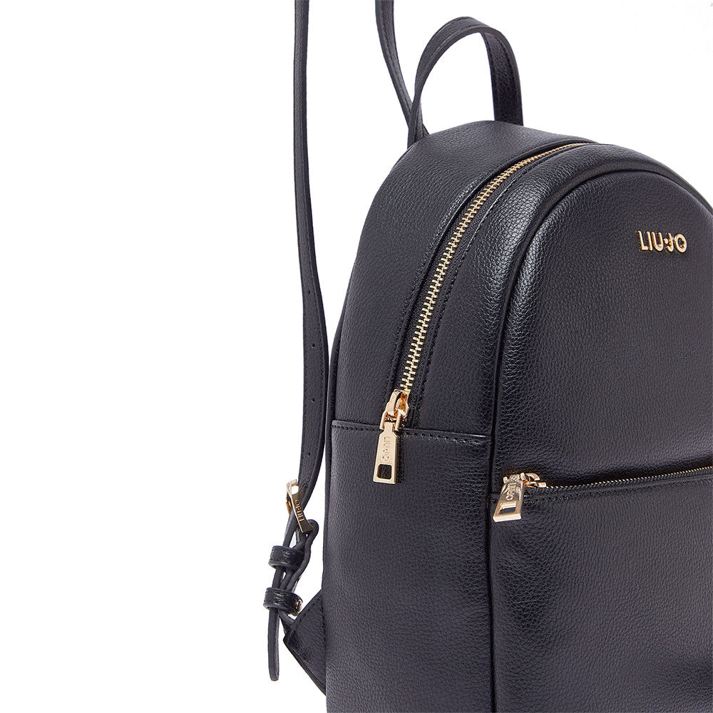 Zaino Donna LIU JO Better stampa Bottalata Nera con Charm
