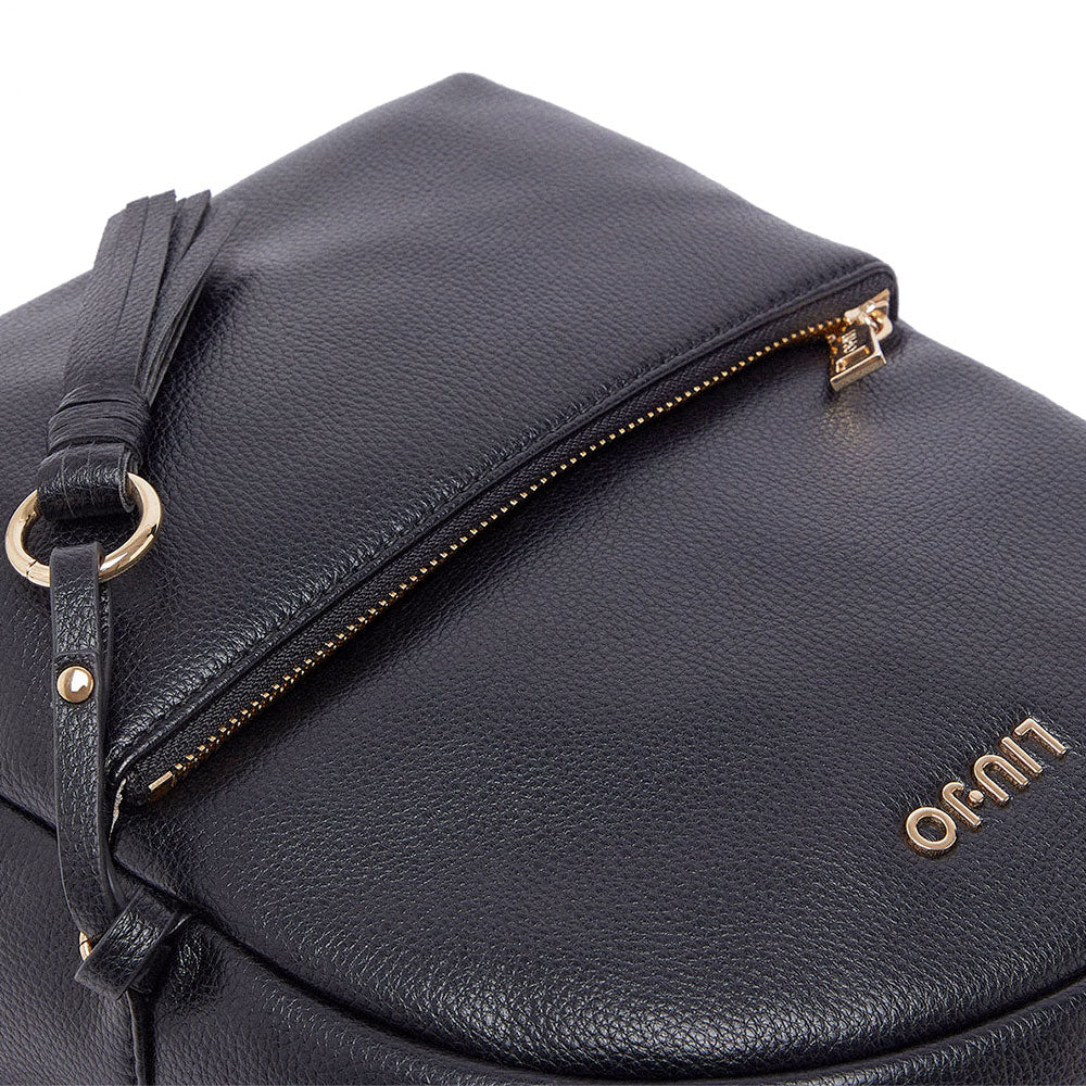 Zaino Donna LIU JO Better stampa Bottalata Nera con Charm