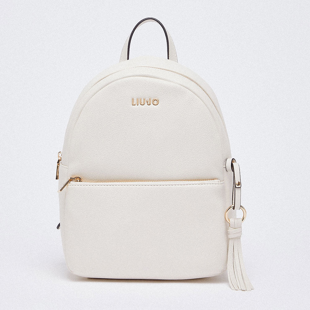 Zaino Donna LIU JO Better stampa Bottalata color Crema con Charm