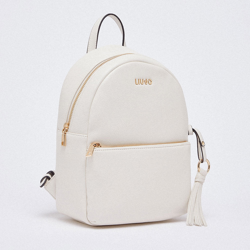 Zaino Donna LIU JO Better stampa Bottalata color Crema con Charm
