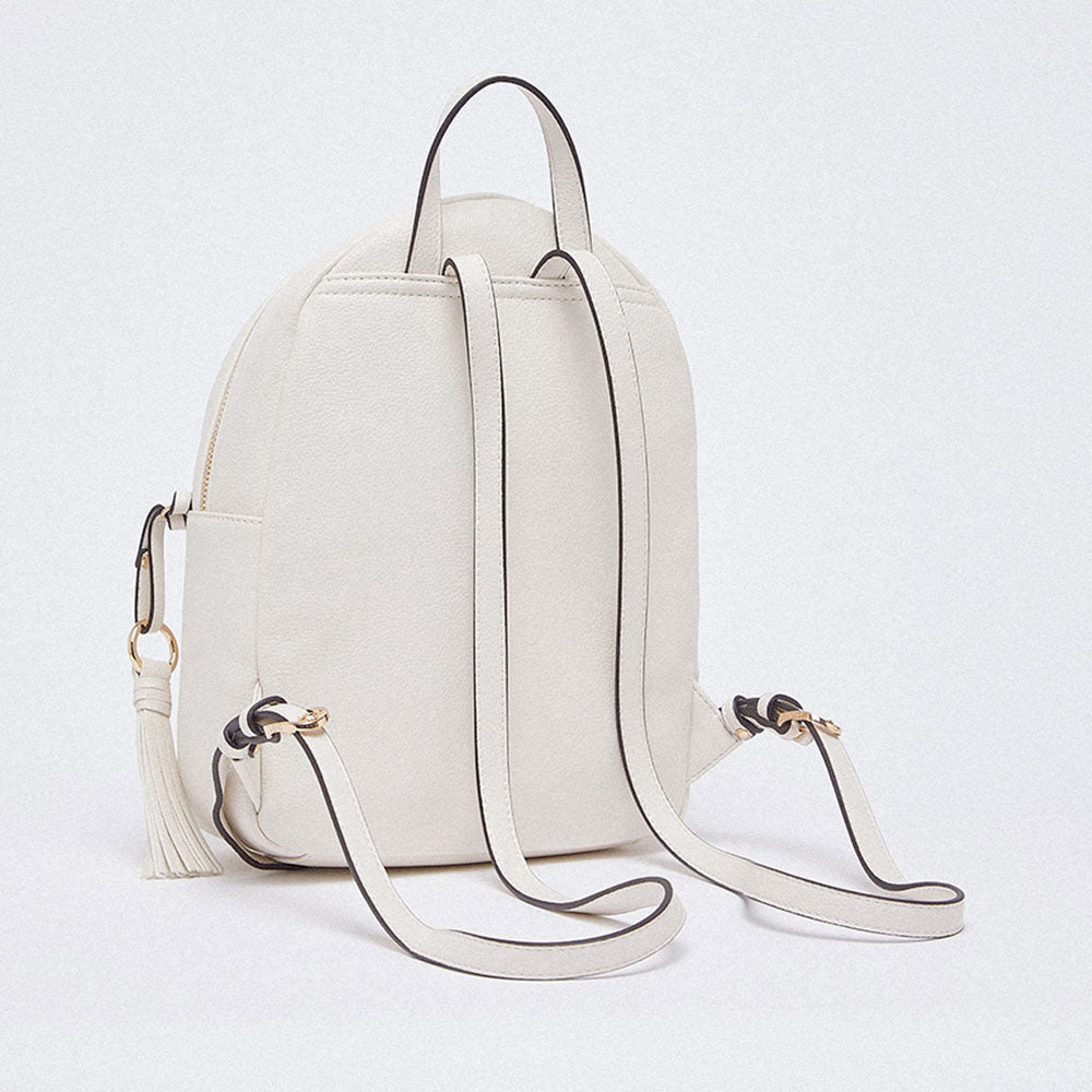 Zaino Donna LIU JO Better stampa Bottalata color Crema con Charm