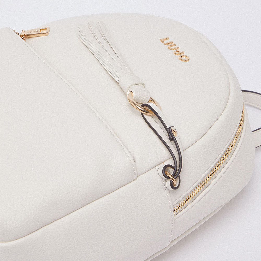 Zaino Donna LIU JO Better stampa Bottalata color Crema con Charm