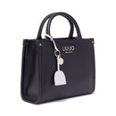 Borsa Donna a Mano LIU JO Better stampa Bottalata Nera con Charm