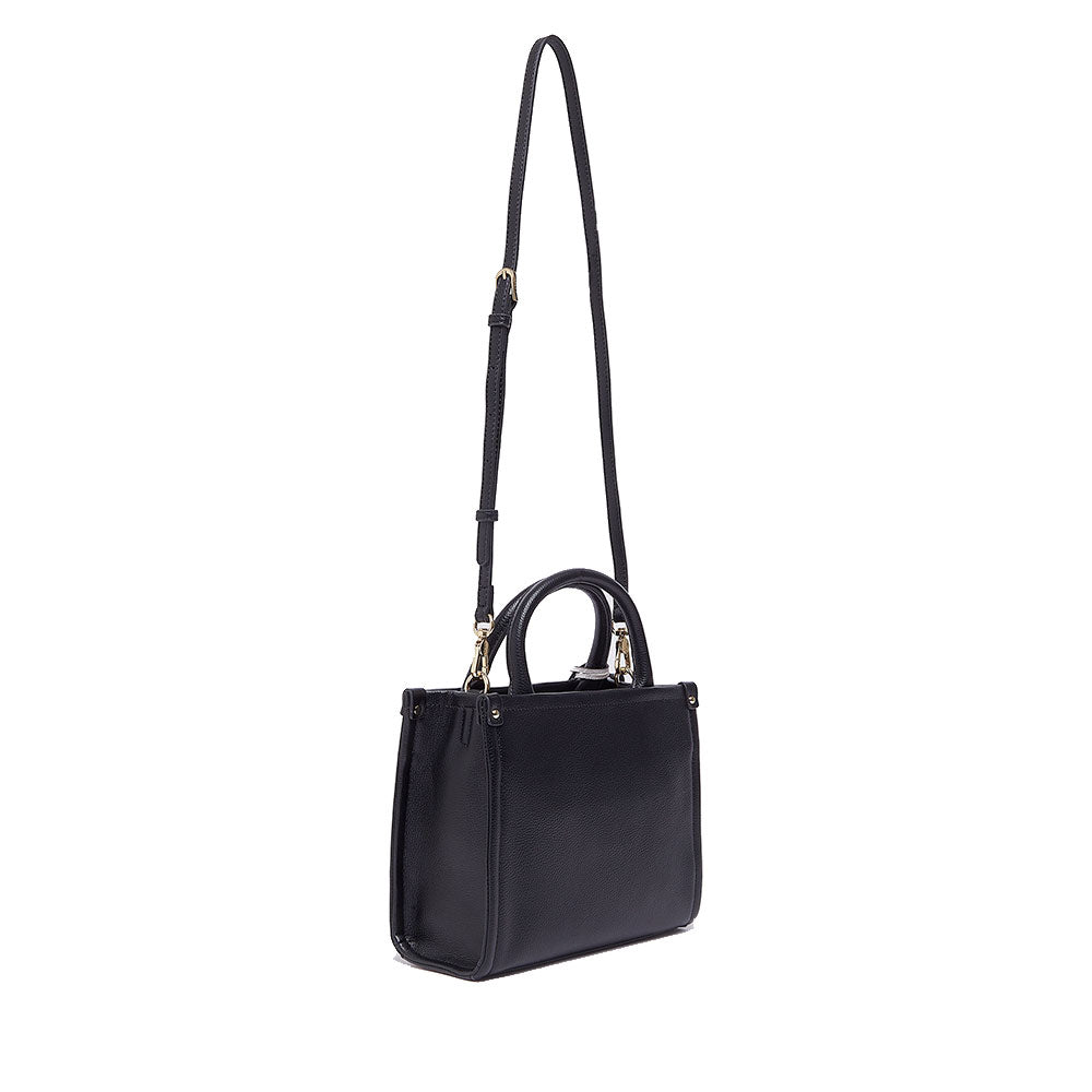 Borsa Donna a Mano LIU JO Better stampa Bottalata Nera con Charm