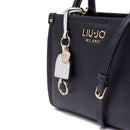 Borsa Donna a Mano LIU JO Better stampa Bottalata Nera con Charm