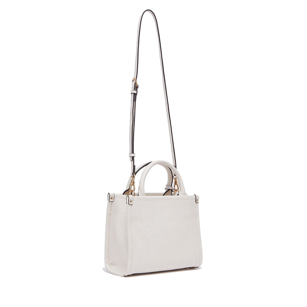 Borsa Donna a Mano LIU JO Better stampa Bottalata color Crema con Charm