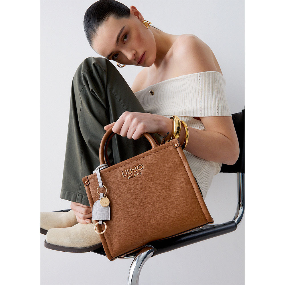 Borsa Donna a Mano LIU JO stampa Monogram Testa di Moro