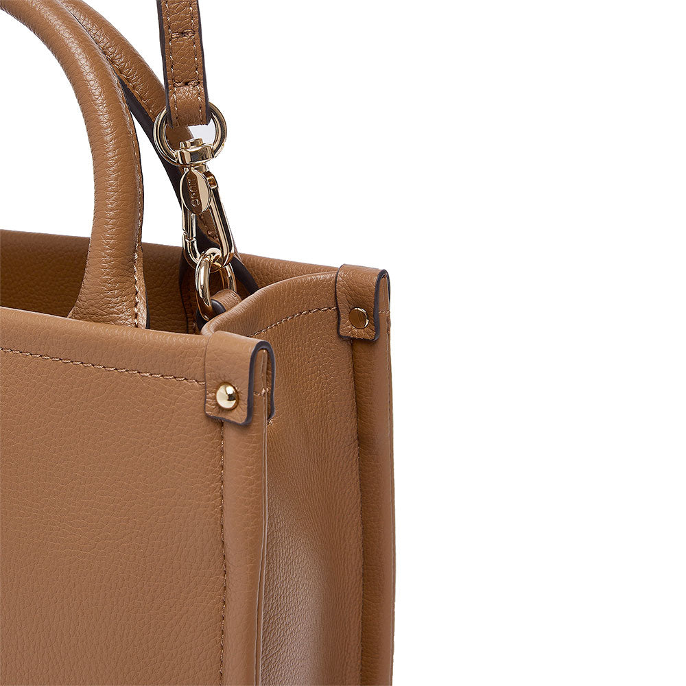 Borsa Donna a Mano LIU JO Better stampa Bottalata Marrone con Charm