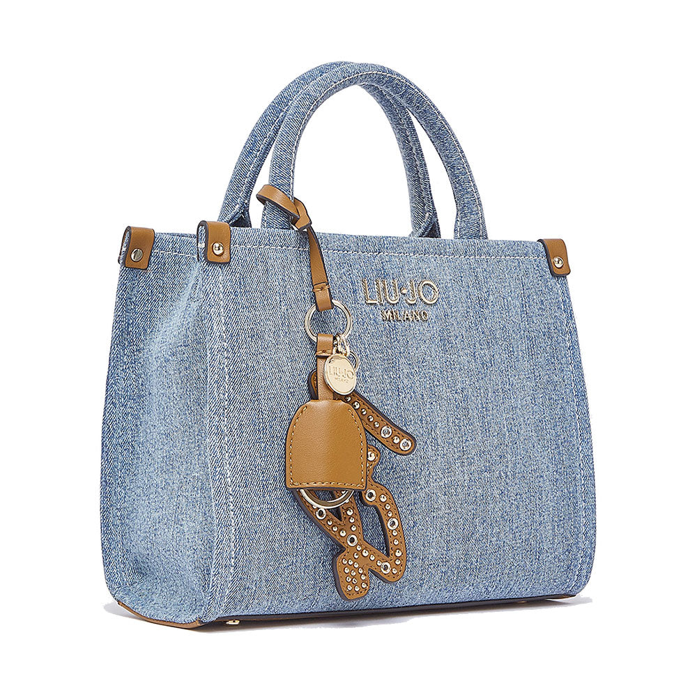 Borsa Donna a Mano LIU JO in Denim Chiaro con Charm