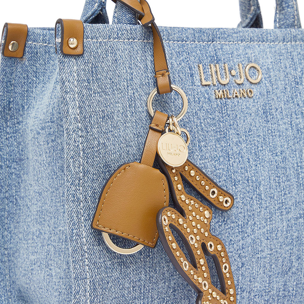 Borsa Donna a Mano LIU JO in Denim Chiaro con Charm