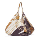 Borsa Foulard Donna LIU JO in Raso Stampato Marrone Cioccolato