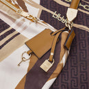 Borsa Foulard Donna LIU JO in Raso Stampato Marrone Cioccolato