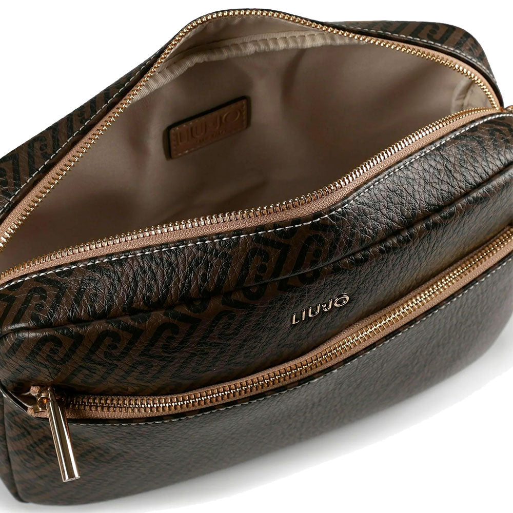 Borsa Donna a Tracolla LIU JO stampa Logo Monogram Testa di Moro