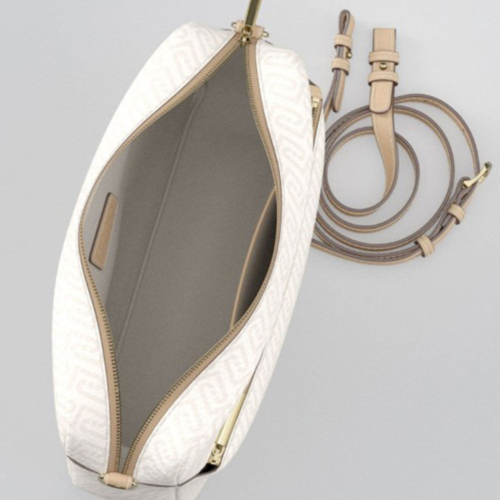 Borsa Donna a Tracolla LIU JO stampa Logo Monogram Bianco
