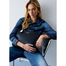 Borsa Donna a Mano Large LIU JO Better stampa Bottalata Nera con Charm