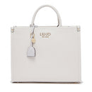 Borsa Donna a Mano Large LIU JO Better stampa Bottalata color Crema con Charm