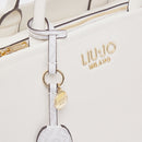 Borsa Donna a Mano Large LIU JO Better stampa Bottalata color Crema con Charm