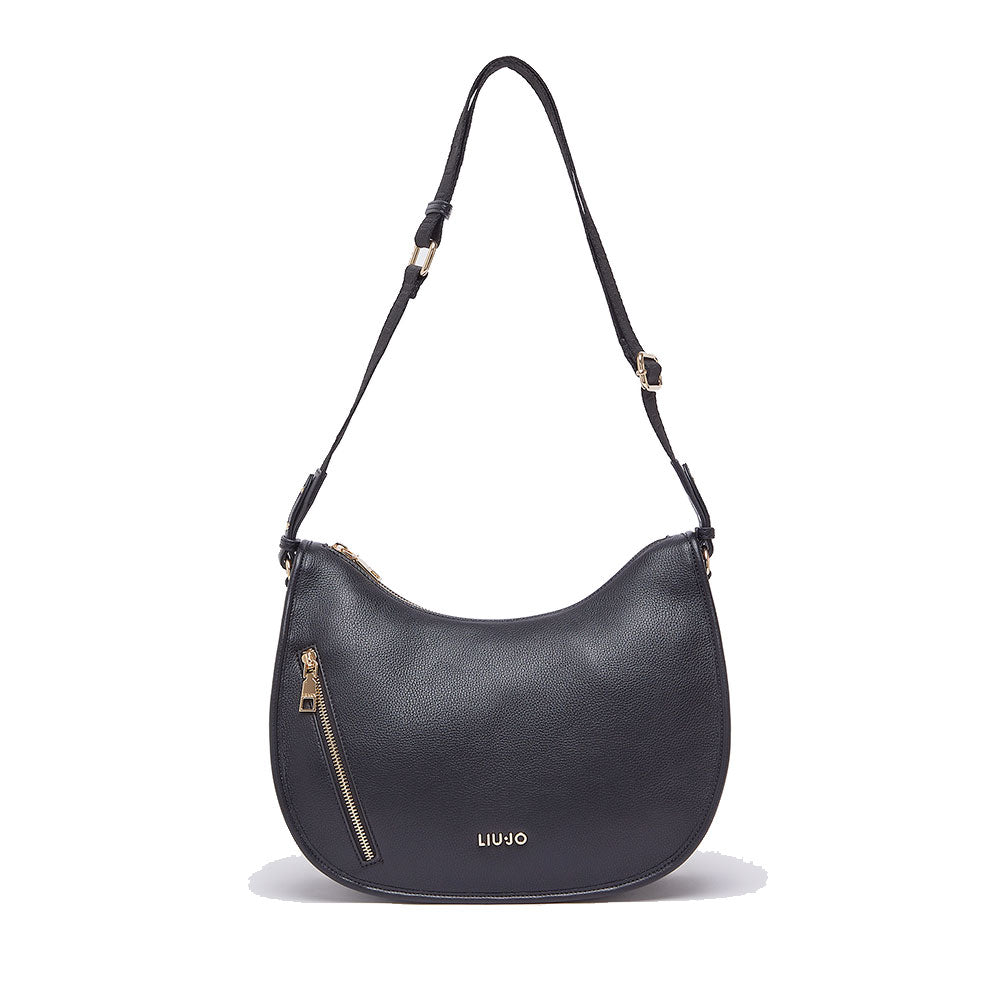 Hobo Bag Media Donna LIU JO Better stampa Bottalata Nera