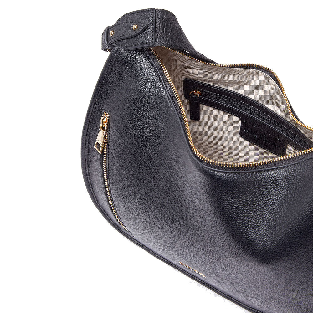 Hobo Bag Media Donna LIU JO Better stampa Bottalata Nera