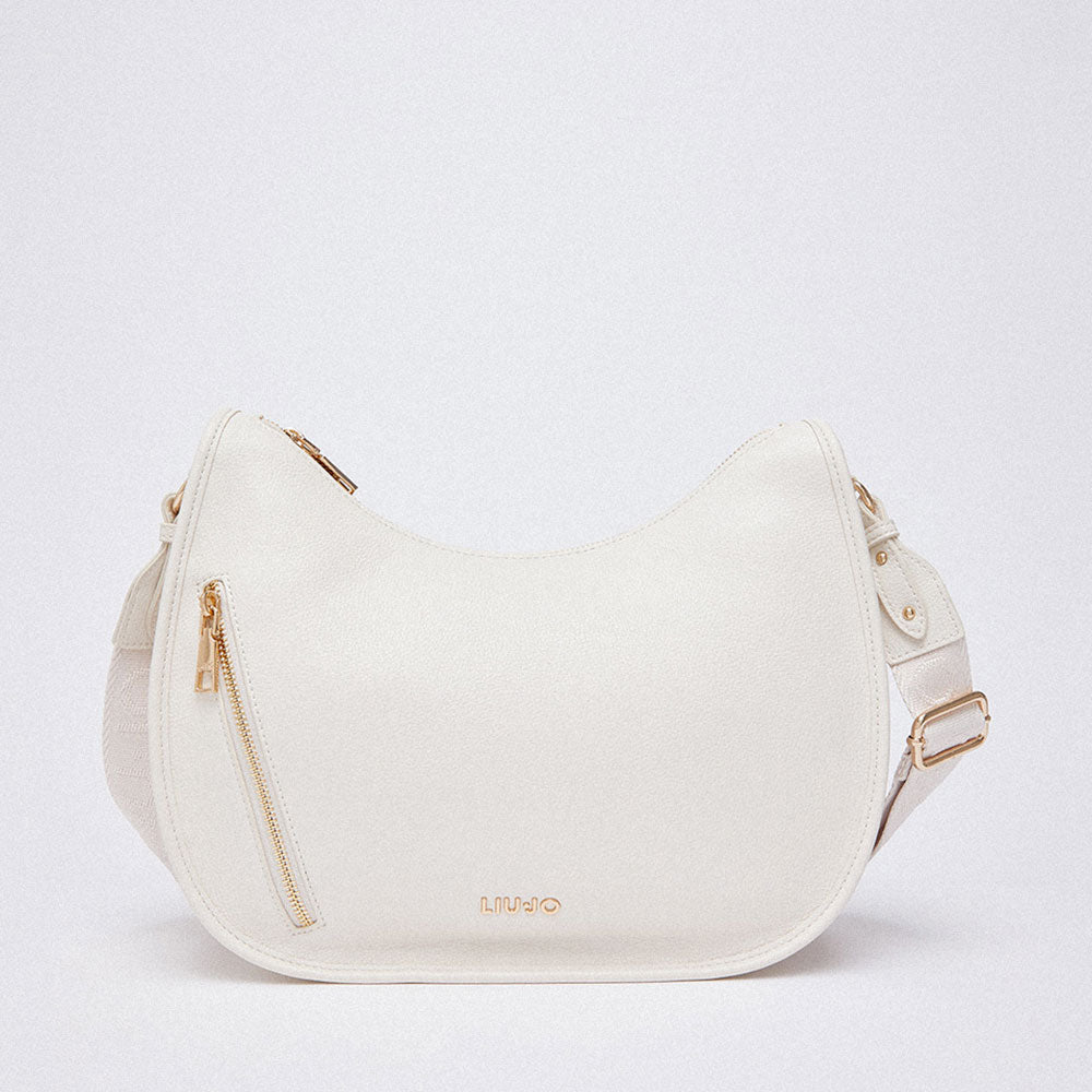 Hobo Bag Media Donna LIU JO Better stampa Bottalata color Crema