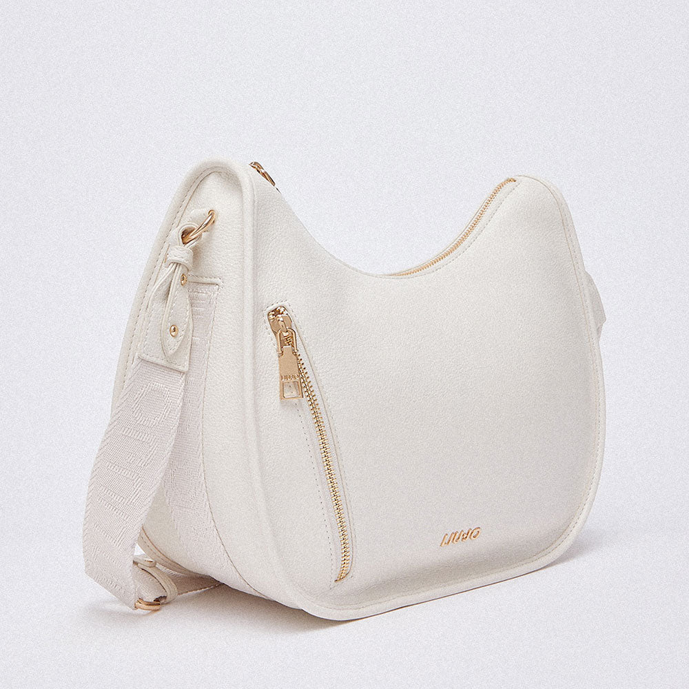 Hobo Bag Media Donna LIU JO Better stampa Bottalata color Crema
