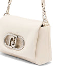 Borsa Donna Mini a Spalla LIU JO Better linea La Puffy color Crema con Logo Gioiello