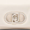 Borsa Donna Mini a Spalla LIU JO Better linea La Puffy color Crema con Logo Gioiello