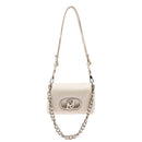 Borsa Donna Mini a Spalla LIU JO Better linea La Puffy color Crema con Logo Gioiello