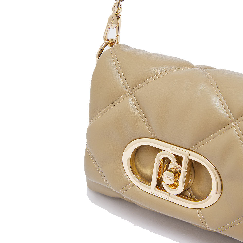Borsa Donna Mini a Spalla LIU JO Better linea La Puffy in Ecopelle Trapuntata color Fango