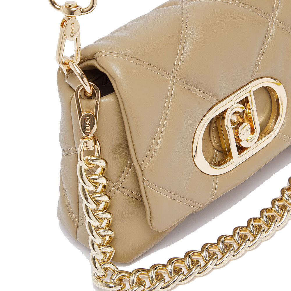 Borsa Donna Mini a Spalla LIU JO Better linea La Puffy in Ecopelle Trapuntata color Fango