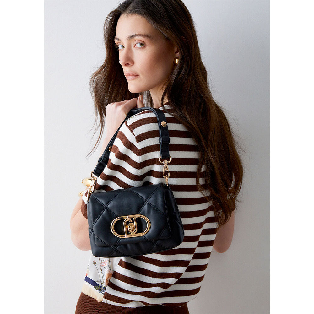 Borsa Donna Mini a Spalla LIU JO Better linea La Puffy in Ecopelle Trapuntata Nera