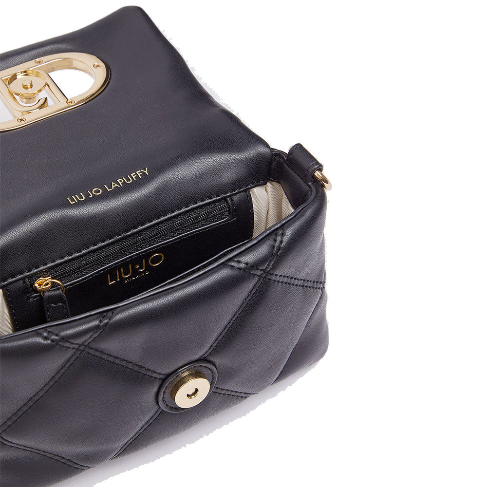 Borsa Donna Mini a Spalla LIU JO Better linea La Puffy in Ecopelle Trapuntata Nera