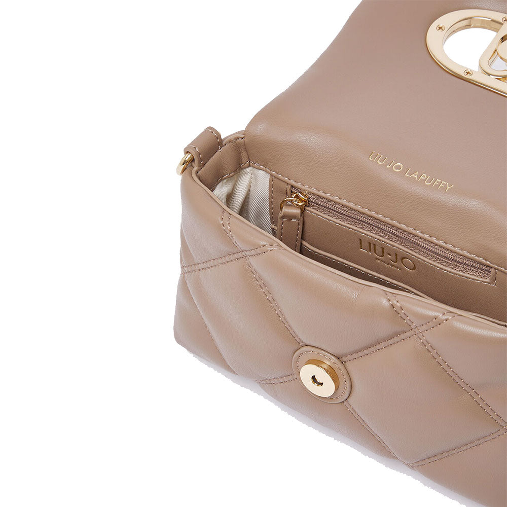 Borsa Donna Mini a Spalla LIU JO Better linea La Puffy in Ecopelle Trapuntata color Mocha