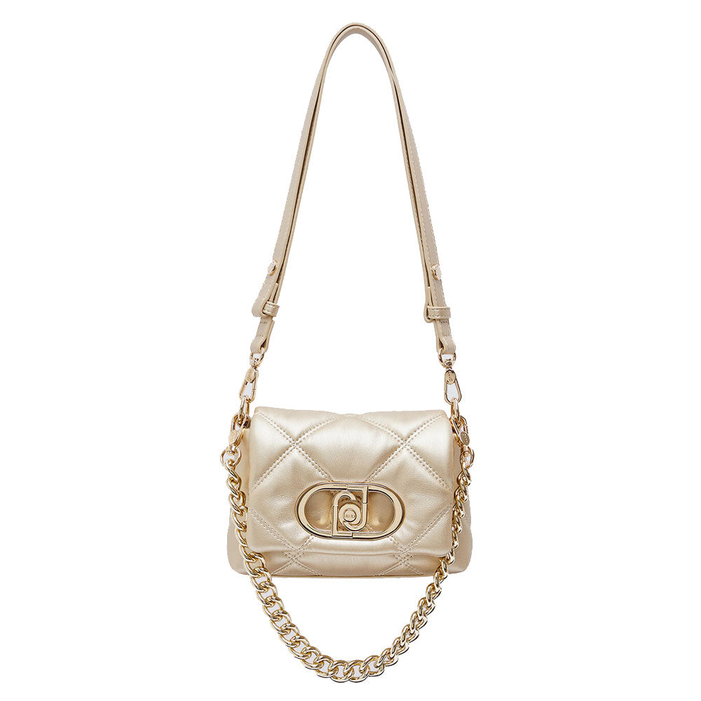 Borsa Donna Mini a Spalla LIU JO Better linea La Puffy in Ecopelle Trapuntata Light Gold